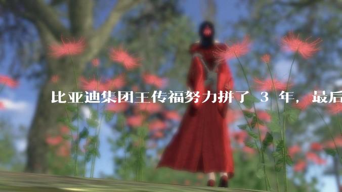 比亚迪集团王传福努力拼了 3 年，最后反而跌了近32亿，其原因是什么？