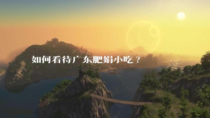 如何看待广东肥娟小吃?