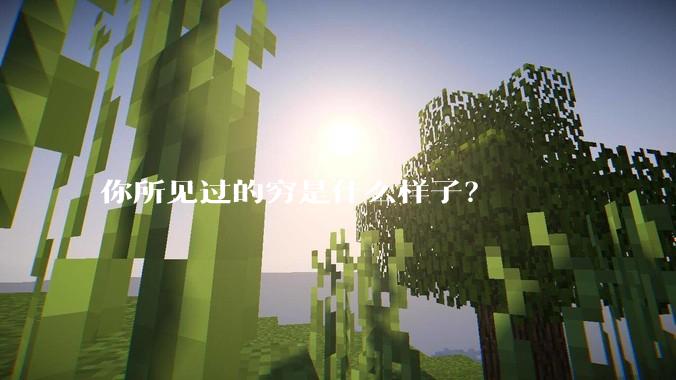 你所见过的穷是什么样子？