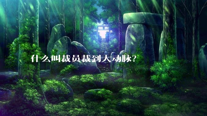 什么叫裁员裁到大动脉？