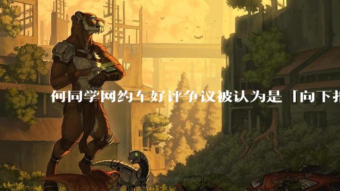 何同学网约车好评争议被认为是「向下拒绝」，是这样吗？这个***争议的本质是什么？