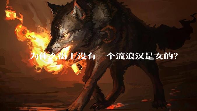 为什么街上没有一个流浪汉是女的？