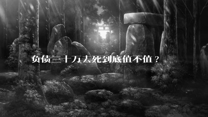 负债三十万去死到底值不值?
