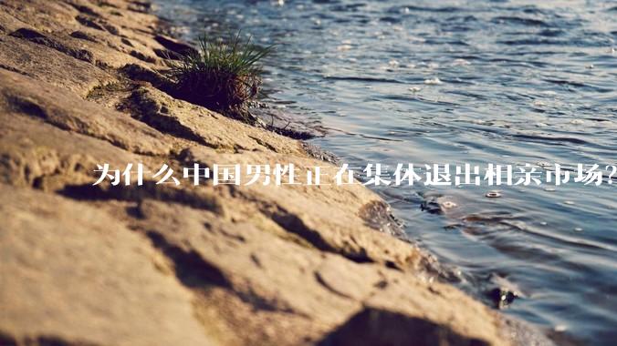 为什么中国男性正在集体退出相亲市场？