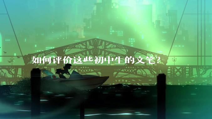 如何评价这些初中生的文笔？
